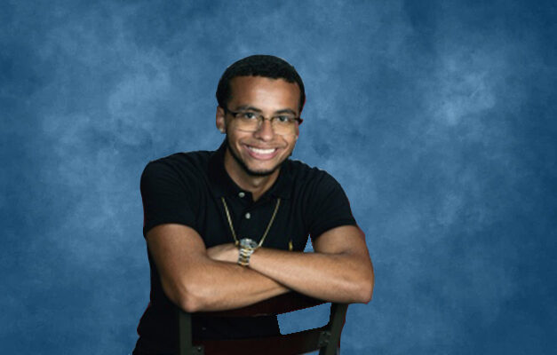 a person in a black shirt