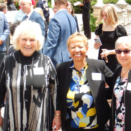 a group of women standing together
