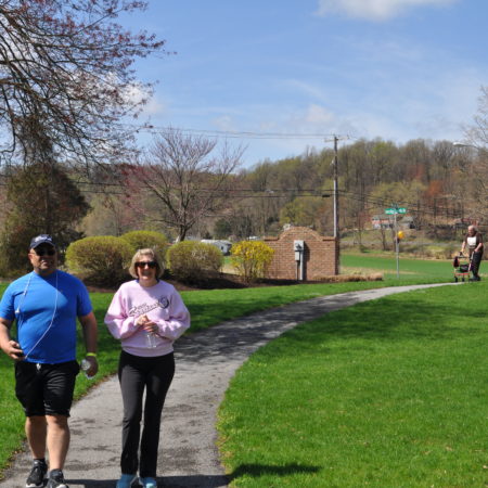 people walking on a path