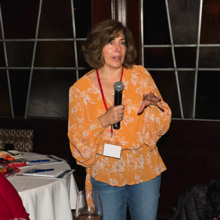 a person holding a microphone