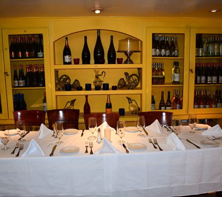 a table set for a dinner party