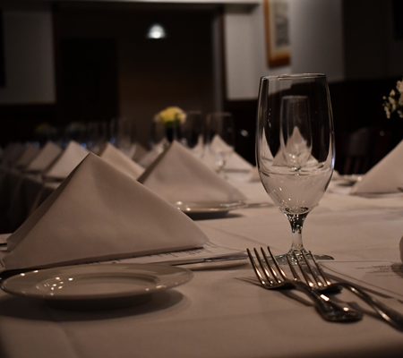 a table set for a dinner party