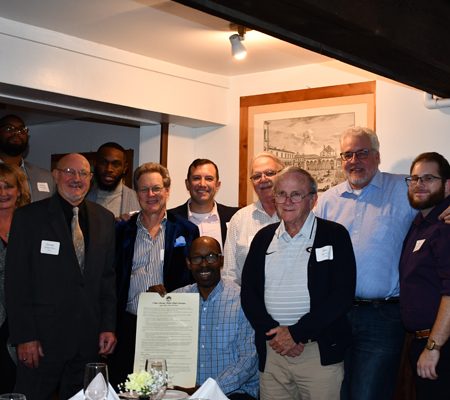 a group of men standing together