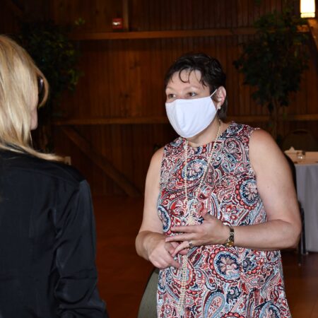 a person wearing a face mask