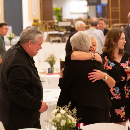 a group of people hugging