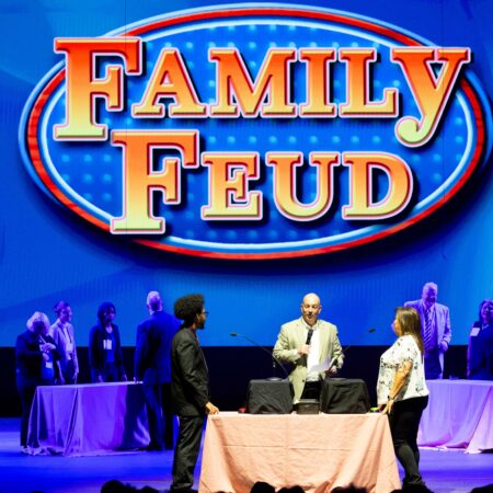 a group of people on a stage