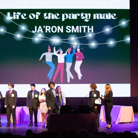 a group of people on a stage