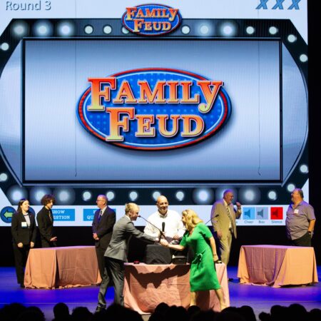 a group of people on a stage