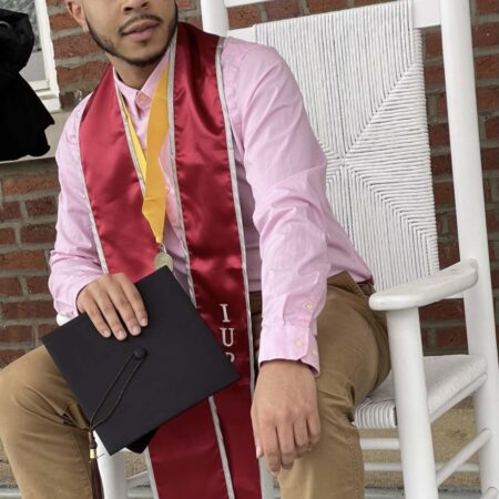 a person sitting on a chair