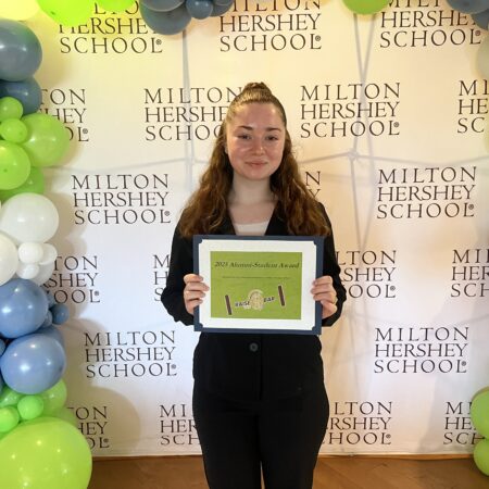 MHS senior Madisyn Matos receives the Dick Purcell Career Technical Education Award