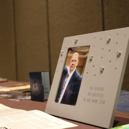a picture frame on a table
