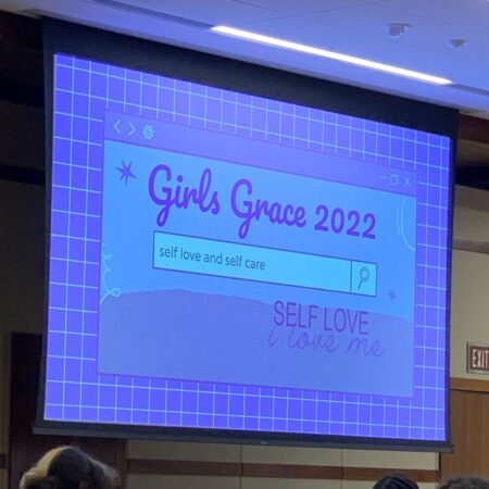a screen with text on it
