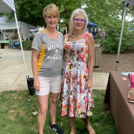 two women standing next to each other