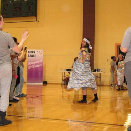 a person dancing in a room