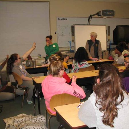a teacher teaching a class