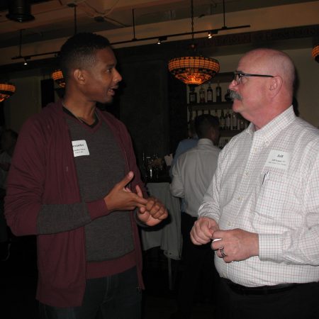 a person talking to another person