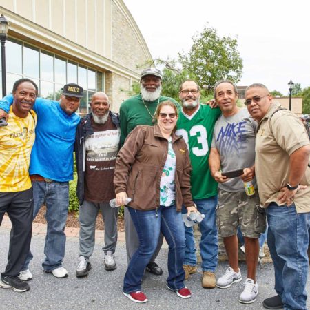 a group of people posing for a photo