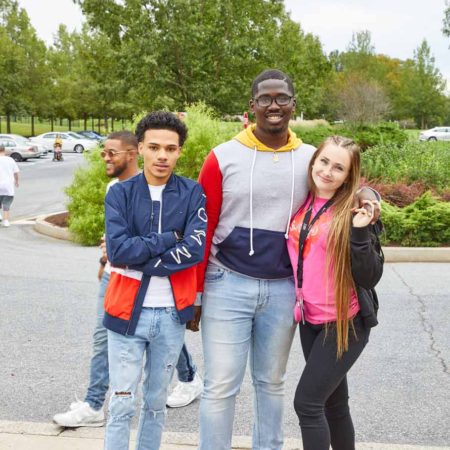 a group of people posing for a picture