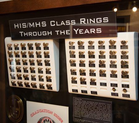 a display of a class ring
