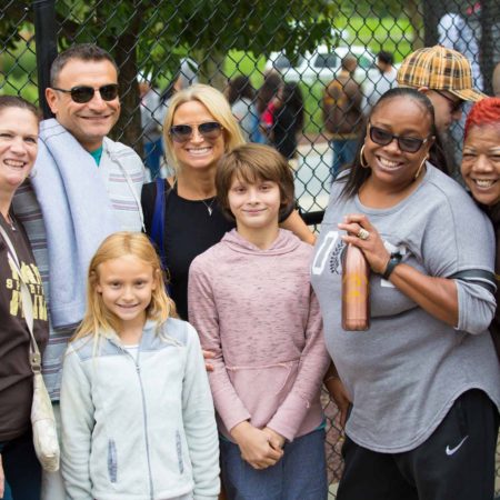 a group of people posing for a photo