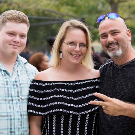 a group of people posing for a picture