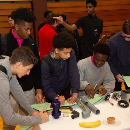 a group of people working on a project