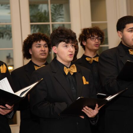 a group of men singing