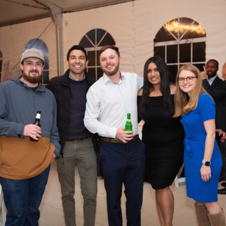 a group of people posing for a photo
