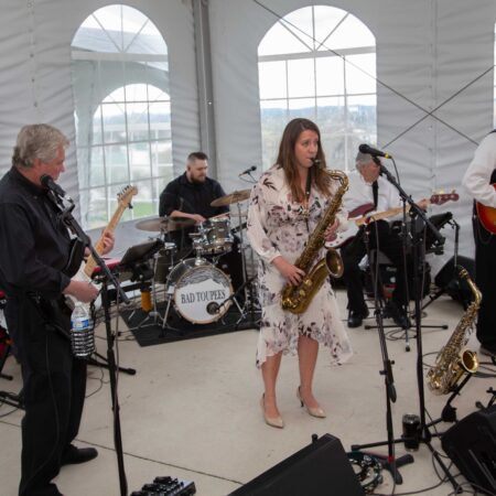a group of people playing instruments