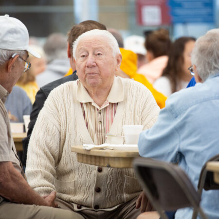 a person sitting at a table