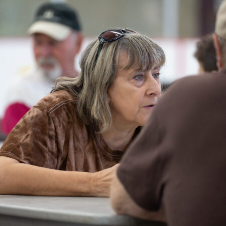 a person sitting at a table