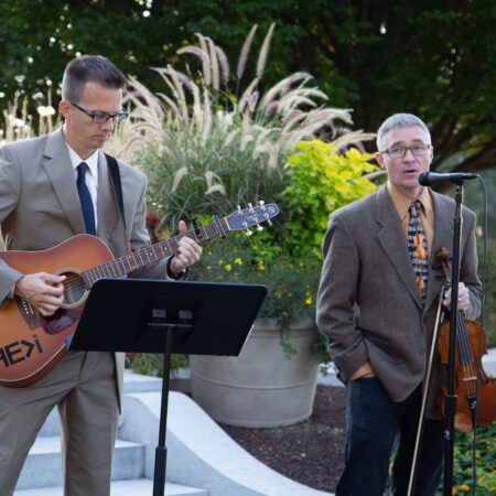 a group of men playing instruments
