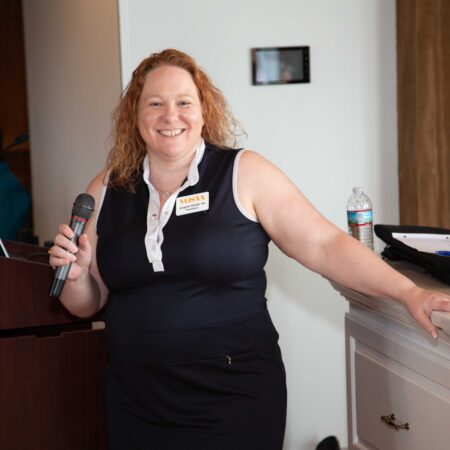 a person holding a microphone