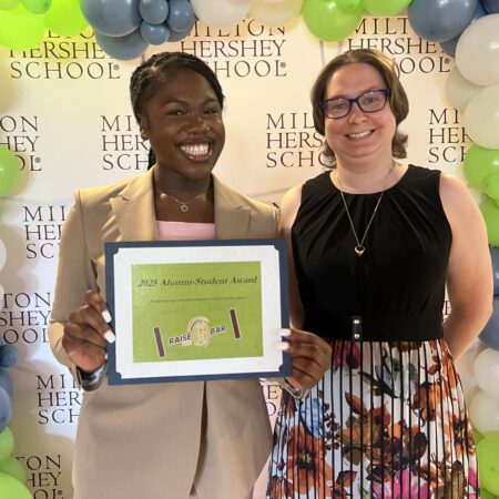 MHS senior Victorlane Palmer receives the Milton and Catherine Citizenship Award from MHSAA